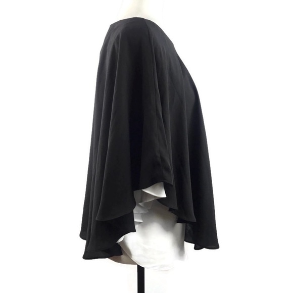 Nygard Women’s Chiffon Sherr Bat Wing Black Blouse - Picture 3 of 6